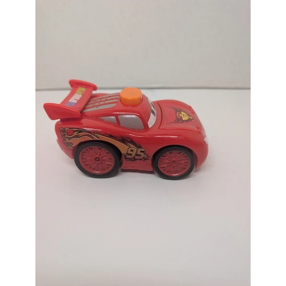Disney Pixar Cars Lightning McQueen Toy Car w/ Light Up Hood Button 5